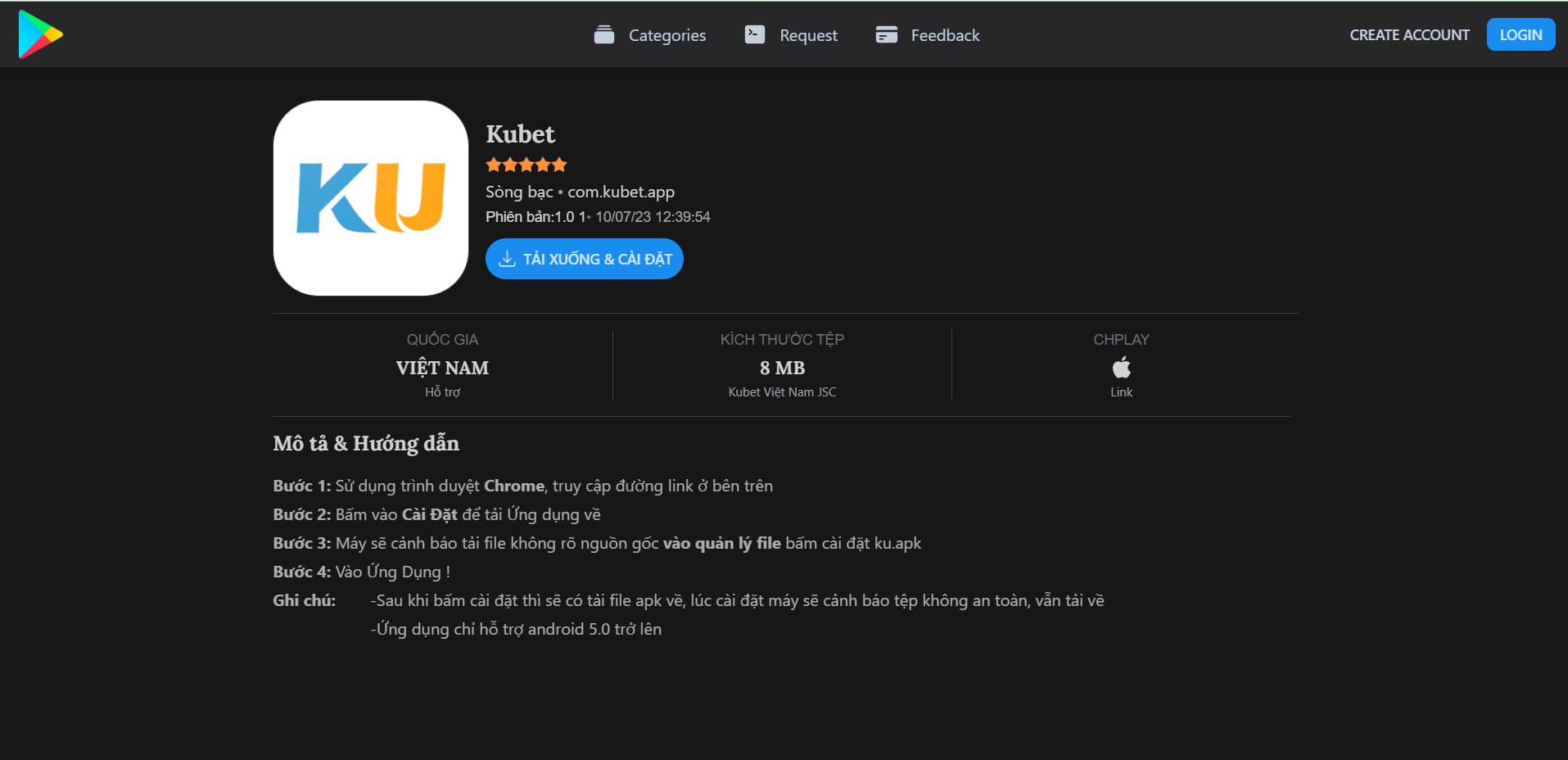 Link tải app Kubet